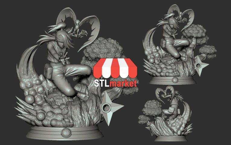 Naruto-Deidara RY 3D Figure STL Model 3