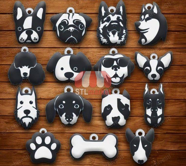 Animal – Dogs Keychain stl download