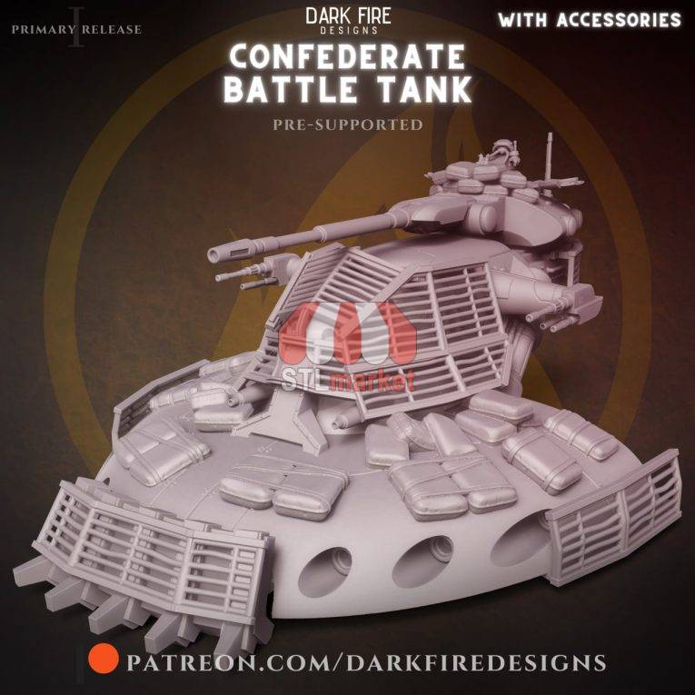 Confederate Battel Tank stl download