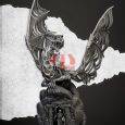 UNSUPPORTED VAMPIRE LADY ON ZOMBIE DRAGON STL Downloadable