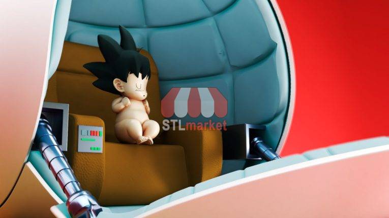 Dragon Ball – Baby Goku Capsula STL Downloader 4